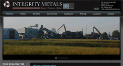 Desktop Screenshot of integrity-metals.com